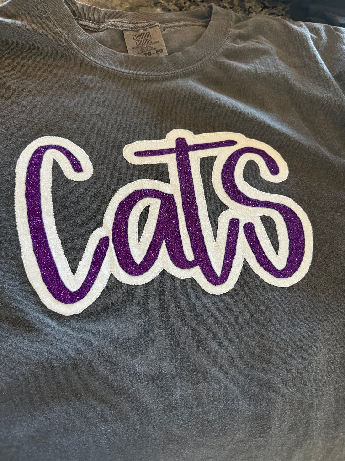 CATS Applique | Comfort Colors Tee