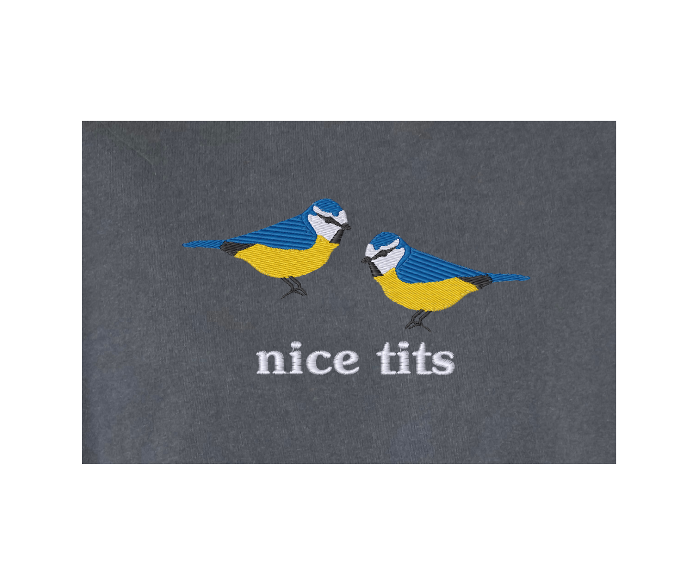 Inappropriate Birds Tee: Titmouse Bird