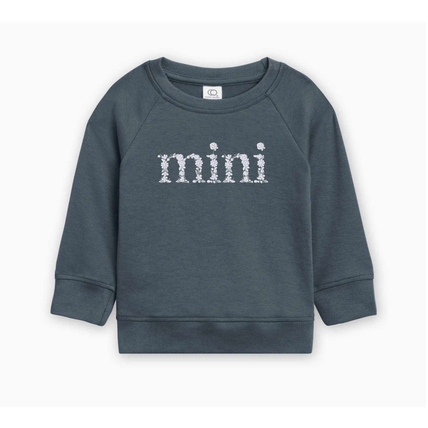 Floral "mini" Kids Crew | Colored Organics