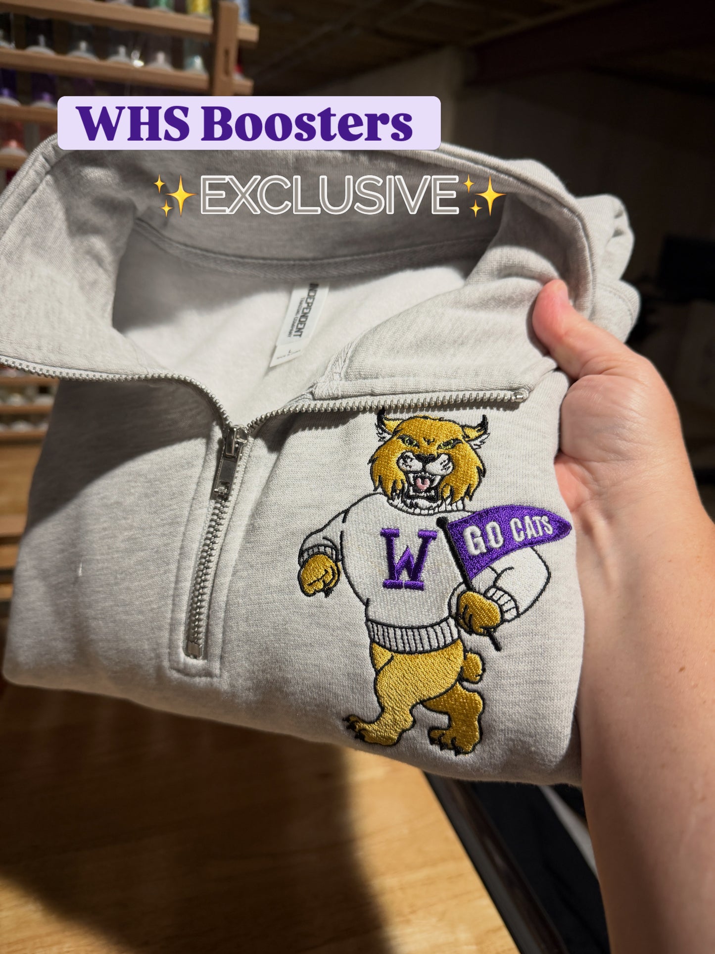 Preppy Wildcat 1/4 Zip