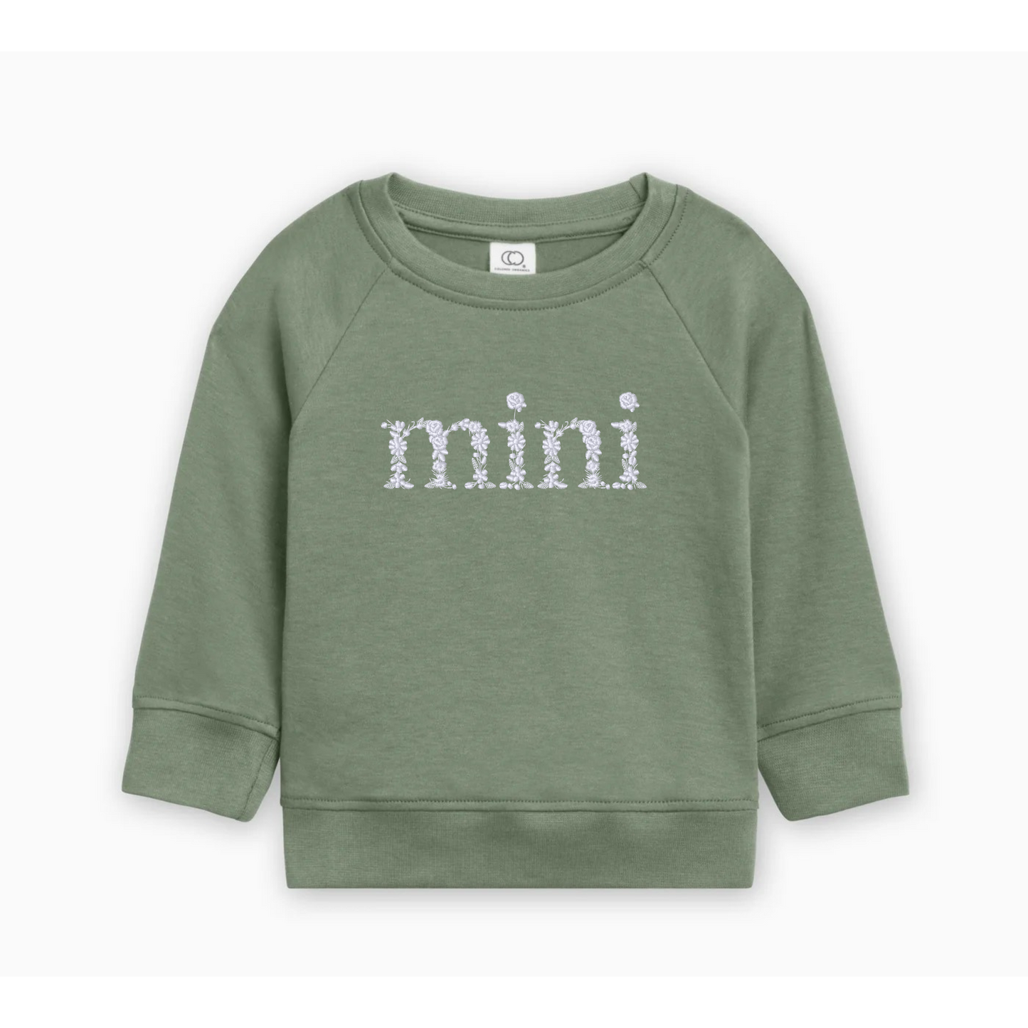 Floral "mini" Kids Crew | Colored Organics