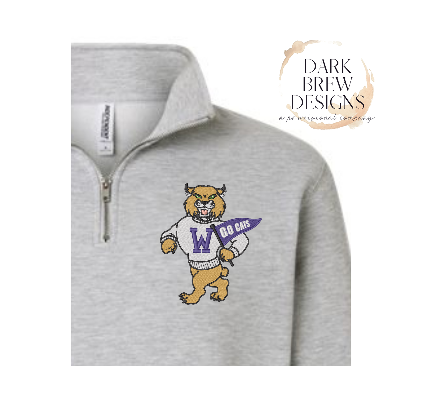 Preppy Wildcat 1/4 Zip