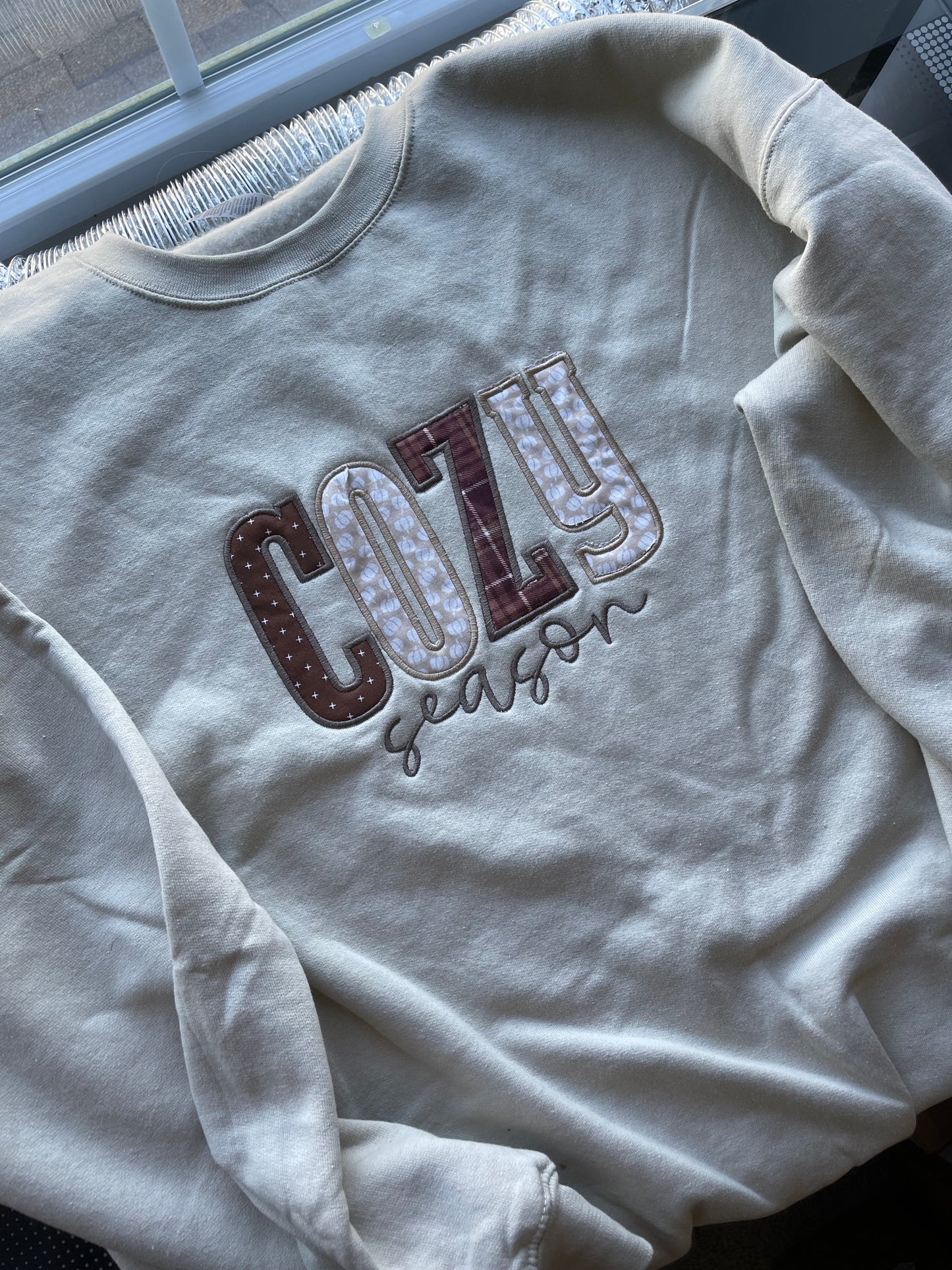 Cozy Season Applique Crewneck | Gildan