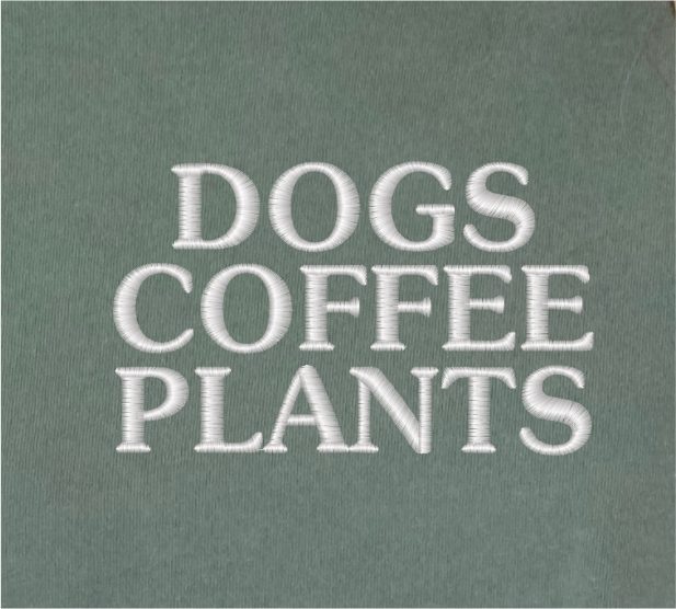 Dogs Coffee Plants | Comfort Colors Tee